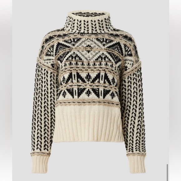 Splendid Vail Sweater – Black/Cream Nordic Wool Blend - Picture 5 of 13